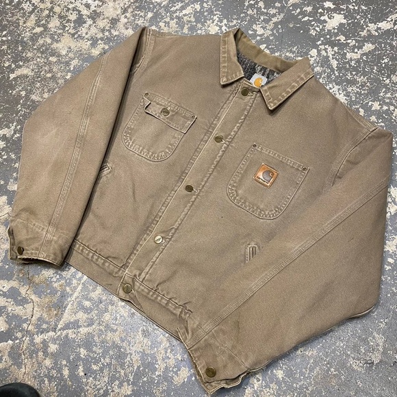 Vintage Carhartt Southwestern Sherpa Lined Aztec Jacket JP1021 XXL - Picture 2 of 10